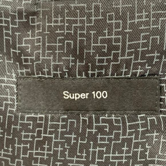 Boss Hugo Size 42L Men's Super 100 Sport Coat Blazer Jacket Gray Wool Business - Picture 9 of 12